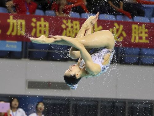 “水上芭蕾”究竟有多美？全國花樣游泳錦標(biāo)賽武漢“綻放”（附精美圖集）(圖10)
